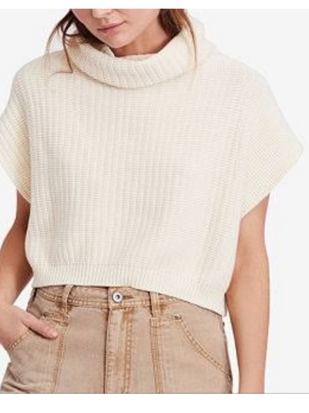 Free People Keep It Simple Cowl Neck Sweater Vest